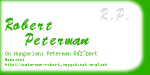 robert peterman business card